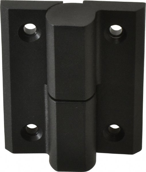 Sugatsune - 2-59/64" Long x 2-23/64" Wide x 0.275" Thick, Fiberglass Reinforced Polyamide Lift-Off Hinge - Black Finish, 2 Knuckles, 4 Holes, 0.787" Pin Diam - Exact Tooling