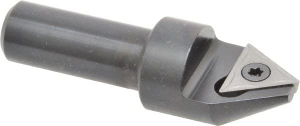 APT - 60° Included Angle, 3/4" Max Cut Diam, 3/4mm Body Diam, 1/2" Shank Diam, 2-3/8" OAL, Indexable Countersink - 1 Triangle Insert, TPGH 321 Insert Style, Positive Rake, Series CC - Exact Tooling