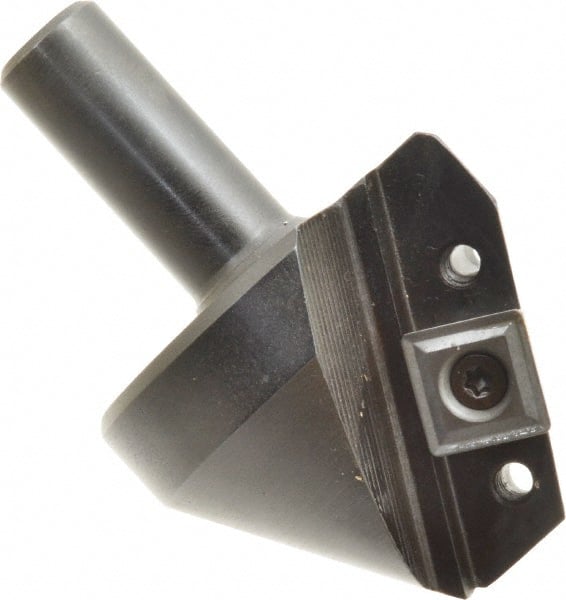 APT - 60° Included Angle, 1-3/4" Max Cut Diam, 1-3/4mm Body Diam, 1/2" Shank Diam, 2-3/8" OAL, Indexable Countersink - 1 Square Insert, SPGH 433 Insert Style, Positive Rake, Series CC - Exact Tooling