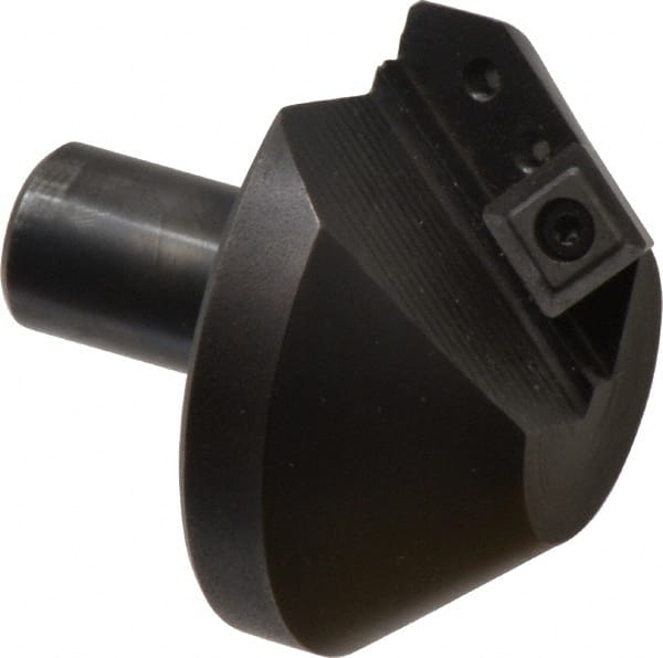 APT - 82° Included Angle, 2-1/2" Max Cut Diam, 2-1/2mm Body Diam, 3/4" Shank Diam, 2-3/8" OAL, Indexable Countersink - 1 Square Insert, SPGH 433 Insert Style, Positive Rake, Series CC - Exact Tooling