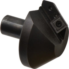 APT - 82° Included Angle, 2-1/2" Max Cut Diam, 2-1/2mm Body Diam, 3/4" Shank Diam, 2-3/8" OAL, Indexable Countersink - 1 Square Insert, SPGH 433 Insert Style, Positive Rake, Series CC - Exact Tooling