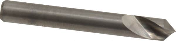 M.A. Ford - 1/4" Head Diam, 1/4" Shank Diam, 1 Flute 90° Solid Carbide Countersink - Bright Finish, 2" OAL, 0.045" Nose Diam, Single End, Straight Shank, Right Hand Cut - Exact Tooling
