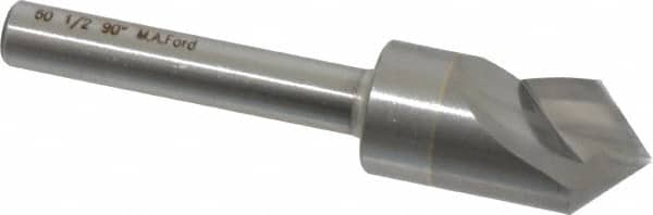 M.A. Ford - 1/2" Head Diam, 1/4" Shank Diam, 1 Flute 90° Solid Carbide Countersink - Exact Tooling