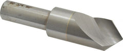 M.A. Ford - 3/4" Head Diam, 1/2" Shank Diam, 1 Flute 90° Solid Carbide Countersink - Bright Finish, 3" OAL, 0.12" Nose Diam, Single End, Straight Shank, Right Hand Cut - Exact Tooling