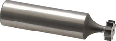 Keo - 3/8" Diam x 1/8" Face Width, High Speed Steel, 8 Teeth, Shank Connection Woodruff Keyseat Cutter - Uncoated, 2-1/8" OAL x 1/2" Shank, Straight Teeth, ANSI 403, Old Standard 213 - Exact Tooling