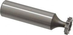 Keo - 1/2" Diam x 3/32" Face Width, High Speed Steel, 10 Teeth, Shank Connection Woodruff Keyseat Cutter - Uncoated, 2-3/32" OAL x 1/2" Shank, Straight Teeth, ANSI 304, Old Standard 2 - Exact Tooling