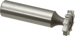 Keo - 3/4" Diam x 1/8" Face Width, High Speed Steel, 10 Teeth, Shank Connection Woodruff Keyseat Cutter - Uncoated, 2-1/8" OAL x 1/2" Shank, Straight Teeth, ANSI 406, Old Standard 7 - Exact Tooling