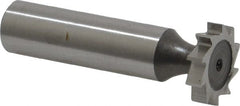 Keo - 3/4" Diam x 5/32" Face Width, High Speed Steel, 10 Teeth, Shank Connection Woodruff Keyseat Cutter - Uncoated, 2-5/32" OAL x 1/2" Shank, Straight Teeth, ANSI 506, Old Standard 8 - Exact Tooling