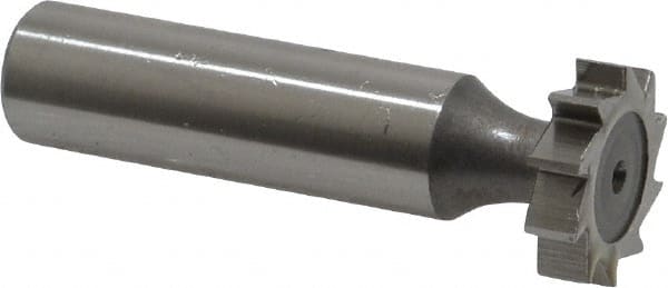 Keo - 3/4" Diam x 3/16" Face Width, High Speed Steel, 10 Teeth, Shank Connection Woodruff Keyseat Cutter - Uncoated, 2-3/16" OAL x 1/2" Shank, Straight Teeth, ANSI 606, Old Standard 9 - Exact Tooling