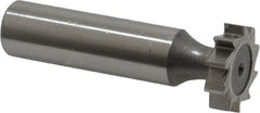 Keo - 3/4" Diam x 3/16" Face Width, High Speed Steel, 10 Teeth, Shank Connection Woodruff Keyseat Cutter - Uncoated, 2-3/16" OAL x 1/2" Shank, Straight Teeth, ANSI 606, Old Standard 9 - Exact Tooling