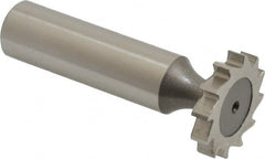 Keo - 7/8" Diam x 5/32" Face Width, High Speed Steel, 12 Teeth, Shank Connection Woodruff Keyseat Cutter - Uncoated, 2-5/32" OAL x 1/2" Shank, Straight Teeth, ANSI 507, Old Standard 10 - Exact Tooling