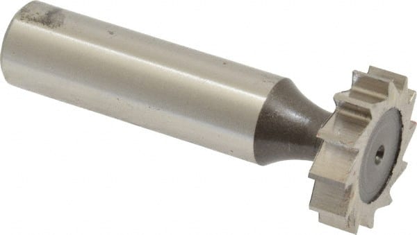 Keo - 7/8" Diam x 7/32" Face Width, High Speed Steel, 12 Teeth, Shank Connection Woodruff Keyseat Cutter - Uncoated, 2-7/32" OAL x 1/2" Shank, Straight Teeth, ANSI 707, Old Standard 12 - Exact Tooling