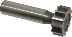 Keo - 1" Diam x 3/8" Face Width, High Speed Steel, 12 Teeth, Shank Connection Woodruff Keyseat Cutter - Uncoated, 2-3/8" OAL x 1/2" Shank, Straight Teeth, ANSI 1208, Old Standard 152 - Exact Tooling