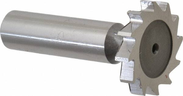 Keo - 1-1/8" Diam x 3/16" Face Width, High Speed Steel, 12 Teeth, Shank Connection Woodruff Keyseat Cutter - Uncoated, 2-3/16" OAL x 1/2" Shank, Straight Teeth, ANSI 609, Old Standard 16 - Exact Tooling
