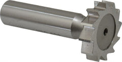 Keo - 1-1/8" Diam x 1/4" Face Width, High Speed Steel, 12 Teeth, Shank Connection Woodruff Keyseat Cutter - Uncoated, 2-1/4" OAL x 1/2" Shank, Straight Teeth, ANSI 809, Old Standard 18 - Exact Tooling