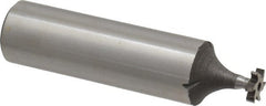 Keo - 1/4" Diam x 1/16" Face Width, High Speed Steel, 6 Teeth, Shank Connection Woodruff Keyseat Cutter - Uncoated, 2-1/16" OAL x 1/2" Shank, Staggered Teeth, ANSI 202, Old Standard 201 - Exact Tooling