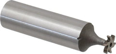 Keo - 5/16" Diam x 1/16" Face Width, High Speed Steel, 6 Teeth, Shank Connection Woodruff Keyseat Cutter - Uncoated, 2-1/16" OAL x 1/2" Shank, Staggered Teeth, ANSI 202-1/2, Old Standard 206 - Exact Tooling