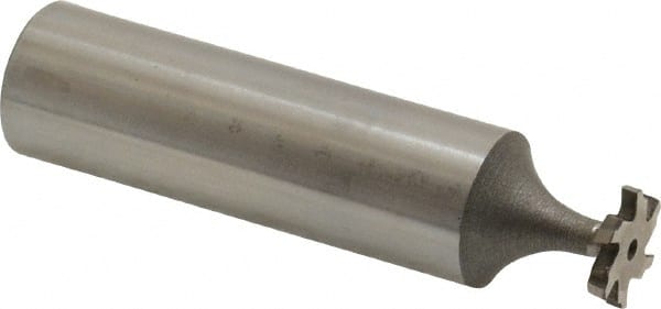 Keo - 3/8" Diam x 1/16" Face Width, High Speed Steel, 6 Teeth, Shank Connection Woodruff Keyseat Cutter - Uncoated, 2-1/16" OAL x 1/2" Shank, Staggered Teeth, ANSI 203, Old Standard 211 - Exact Tooling