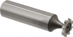 Keo - 1/2" Diam x 1/16" Face Width, High Speed Steel, 8 Teeth, Shank Connection Woodruff Keyseat Cutter - Uncoated, 2-1/16" OAL x 1/2" Shank, Staggered Teeth, ANSI 204, Old Standard 1 - Exact Tooling