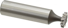 Keo - 1/2" Diam x 3/32" Face Width, High Speed Steel, 8 Teeth, Shank Connection Woodruff Keyseat Cutter - Uncoated, 2-3/32" OAL x 1/2" Shank, Staggered Teeth, ANSI 304, Old Standard 2 - Exact Tooling