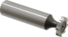 Keo - 5/8" Diam x 3/32" Face Width, High Speed Steel, 8 Teeth, Shank Connection Woodruff Keyseat Cutter - Uncoated, 2-3/32" OAL x 1/2" Shank, Staggered Teeth, ANSI 305, Old Standard 4 - Exact Tooling