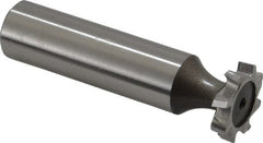 Keo - 5/8" Diam x 1/8" Face Width, High Speed Steel, 8 Teeth, Shank Connection Woodruff Keyseat Cutter - Uncoated, 2-1/8" OAL x 1/2" Shank, Staggered Teeth, ANSI 405, Old Standard 5 - Exact Tooling