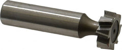 Keo - 3/4" Diam x 1/4" Face Width, High Speed Steel, 8 Teeth, Shank Connection Woodruff Keyseat Cutter - Uncoated, 2-1/4" OAL x 1/2" Shank, Staggered Teeth, ANSI 806, Old Standard 91 - Exact Tooling