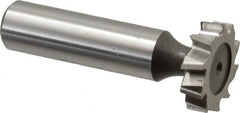Keo - 7/8" Diam x 7/32" Face Width, High Speed Steel, 10 Teeth, Shank Connection Woodruff Keyseat Cutter - Uncoated, 2-7/32" OAL x 1/2" Shank, Staggered Teeth, ANSI 707, Old Standard 12 - Exact Tooling
