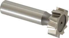 Keo - 1" Diam x 5/16" Face Width, High Speed Steel, 10 Teeth, Shank Connection Woodruff Keyseat Cutter - Uncoated, 2-5/16" OAL x 1/2" Shank, Staggered Teeth, ANSI 1008, Old Standard B - Exact Tooling