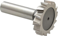 Keo - 1-1/2" Diam x 5/16" Face Width, High Speed Steel, 14 Teeth, Shank Connection Woodruff Keyseat Cutter - Uncoated, 2-5/16" OAL x 1/2" Shank, Staggered Teeth, ANSI 1012, Old Standard 25 - Exact Tooling