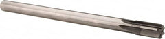 Made in USA - 5/8" Diam, 9/16" Max Diam Straight Shank, 1-1/4" Flute Length, Machine Expansion Reamer - Straight Flute, 9" OAL, Right Hand Cut, 6 Flutes, High Speed Steel, Bright Finish - Exact Tooling