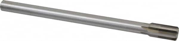 Made in USA - 11/16" Diam, 9/16" Max Diam Straight Shank, 1-1/4" Flute Length, Machine Expansion Reamer - Straight Flute, 9" OAL, Right Hand Cut, 6 Flutes, High Speed Steel, Bright Finish - Exact Tooling