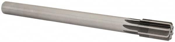 Made in USA - 7/8" Diam, 3/4" Max Diam Straight Shank, 1-1/2" Flute Length, Machine Expansion Reamer - Straight Flute, 10" OAL, Right Hand Cut, 8 Flutes, High Speed Steel, Bright Finish - Exact Tooling