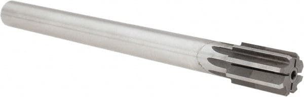 Made in USA - 1-1/16" Diam, 7/8" Max Diam Straight Shank, 1-5/8" Flute Length, Machine Expansion Reamer - Straight Flute, 10-1/2" OAL, Right Hand Cut, 8 Flutes, High Speed Steel, Bright Finish - Exact Tooling