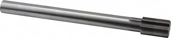 Made in USA - 1-1/8" Diam, 7/8" Max Diam Straight Shank, 1-3/4" Flute Length, Machine Expansion Reamer - Straight Flute, 11" OAL, Right Hand Cut, 8 Flutes, High Speed Steel, Bright Finish - Exact Tooling