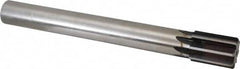 Made in USA - 1-7/16" Diam, 1-1/4" Max Diam Straight Shank, 2" Flute Length, Machine Expansion Reamer - Straight Flute, 12" OAL, Right Hand Cut, 8 Flutes, High Speed Steel, Bright Finish - Exact Tooling