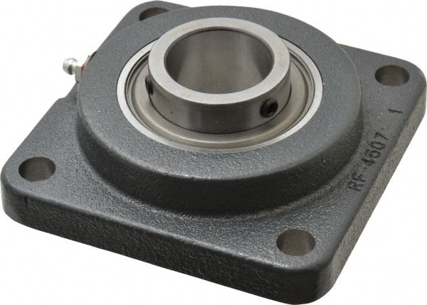 Browning - 1-1/2" ID, 5-1/8" OAL x 5-1/8" OAH 4-Bolt Flange - 4,467 Lb Static Cap, 7,340 Lb Dyn Cap, 4" Btw Mnt Hole Ctrs, Cast Iron - Exact Tooling
