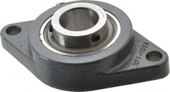 Browning - 1-1/4" ID, 6-1/8" OAL x 3-5/8" OAH 2-Bolt Flange - 3,493 Lb Static Cap, 5,782 Lb Dyn Cap, 5-1/8" Btw Mnt Hole Ctrs, Cast Iron - Exact Tooling
