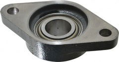 Browning - 1" ID, 4-7/8" OAL x 2-3/4" OAH 2-Bolt Flange - 1,651 Lb Static Cap, 2,801 Lb Dyn Cap, 3-57/64" Btw Mnt Hole Ctrs, Cast Iron - Exact Tooling