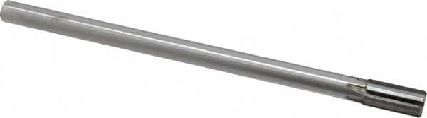 Made in USA - 1/2" Diam, 7/16" Max Diam Straight Shank, 1" Flute Length, Machine Expansion Reamer - Straight Flute, 8" OAL, Right Hand Cut, 6 Flutes, Carbide-Tipped, Bright Finish - Exact Tooling