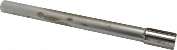 Made in USA - 29/32" Diam, 3/4" Max Diam Straight Shank, 1-1/2" Flute Length, Machine Expansion Reamer - Straight Flute, 10" OAL, Right Hand Cut, 6 Flutes, Carbide-Tipped, Bright Finish - Exact Tooling