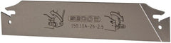 Seco - 0.984" Blade Height, 0.079" Blade Width, 5.91" OAL, Neutral Cut, Double End Indexable Cut-Off Blade - 150.10A Blade, 150.10 Series - Exact Tooling