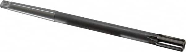 Made in USA - 1/2" Diam, 1MT Morse Taper Shank, 1" Flute Length, Machine Expansion Reamer - Straight Flute, 8" OAL, Right Hand Cut, 6 Flutes, Carbide-Tipped, Bright Finish - Exact Tooling