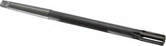 Made in USA - 1/2" Diam, 1MT Morse Taper Shank, 1" Flute Length, Machine Expansion Reamer - Straight Flute, 8" OAL, Right Hand Cut, 6 Flutes, Carbide-Tipped, Bright Finish - Exact Tooling