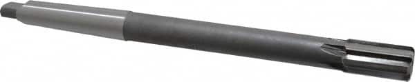 Made in USA - 3/4" Diam, 2MT Morse Taper Shank, 1-3/8" Flute Length, Machine Expansion Reamer - Straight Flute, 9-1/2" OAL, Right Hand Cut, 6 Flutes, Carbide-Tipped, Bright Finish - Exact Tooling