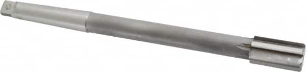 Made in USA - 7/8" Diam, 2MT Morse Taper Shank, 1-1/2" Flute Length, Machine Expansion Reamer - Straight Flute, 10" OAL, Right Hand Cut, 6 Flutes, Carbide-Tipped, Bright Finish - Exact Tooling