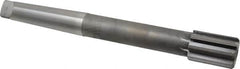 Made in USA - 1-1/2" Diam, 4MT Morse Taper Shank, 2-1/8" Flute Length, Machine Expansion Reamer - Straight Flute, 12-1/2" OAL, Right Hand Cut, 8 Flutes, Carbide-Tipped, Bright Finish - Exact Tooling