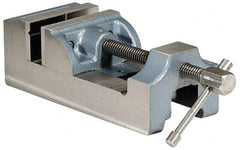 Palmgren - 3" Jaw Opening Capacity x 1-1/2" Throat Depth, Horizontal Drill Press Vise - 2-7/16" Wide Jaw, Stationary Base, Standard Speed, 7-1/2" OAL x 2-9/16" Overall Height, Cast Iron - Exact Tooling