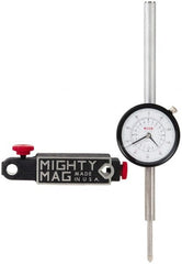 SPI - 0.001" Graduation, 0-100 Dial Reading, Indicator & Base Kit - 4-1/2" Base Length x 1-1/4" Base Width x 1" Base Height, 2-1/4" Dial Diam - Exact Tooling