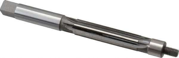 Made in USA - 5/8" Reamer Diam, 0.6200" Diam Straight Shank, 2-1/2" Flute Length, Hand Expansion Reamer - Straight Flute, 6-1/2" OAL, Right Hand Cut, 6 Flutes, High Speed Steel - Exact Tooling